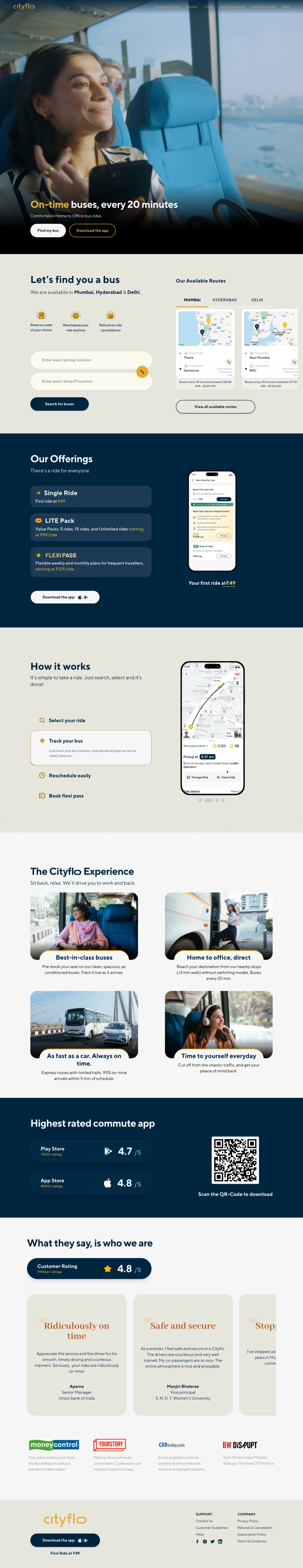 Cityflo - Full Page Screenshot
