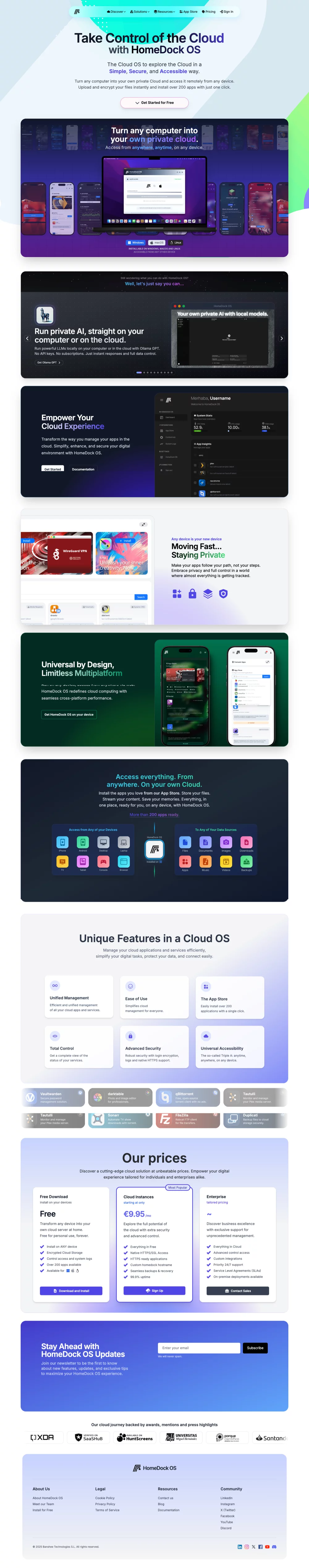 HomeDock OS - Full Page Screenshot