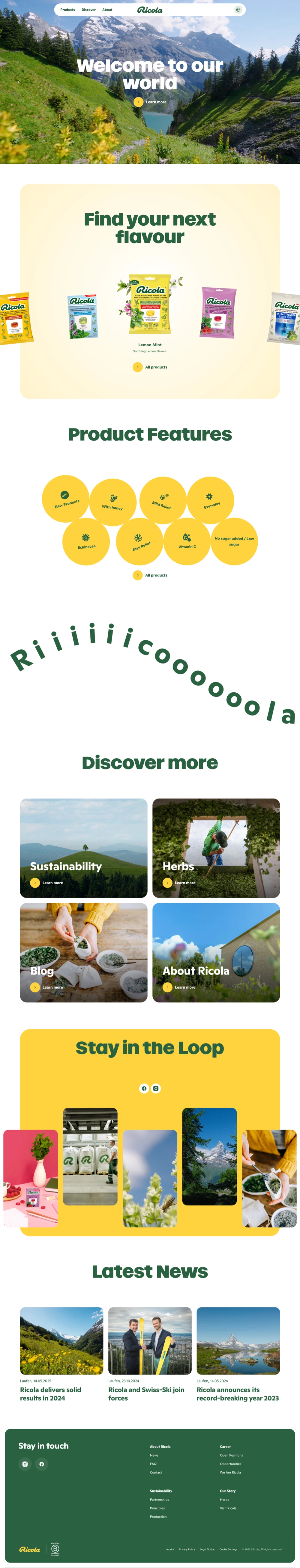 Ricola.com - Full Page Screenshot