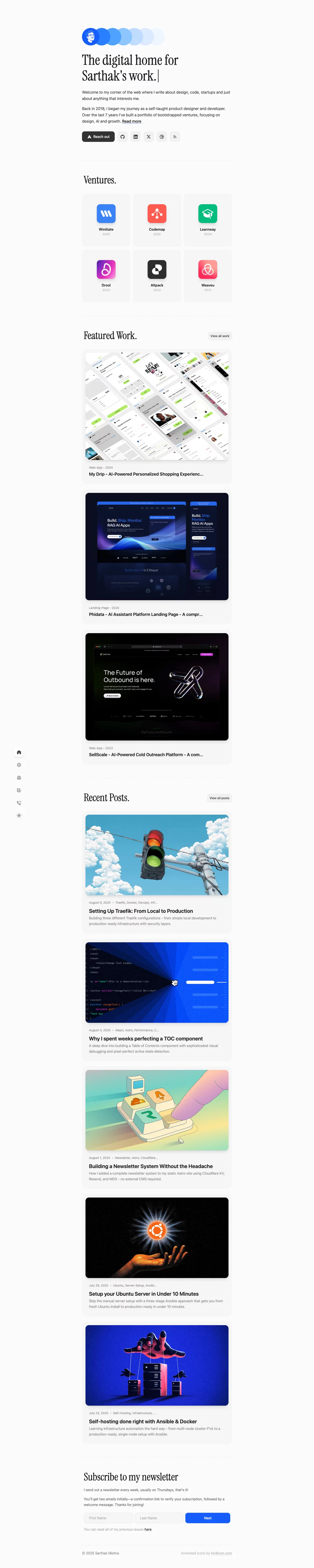 Sarthak Mishra - Full Page Screenshot